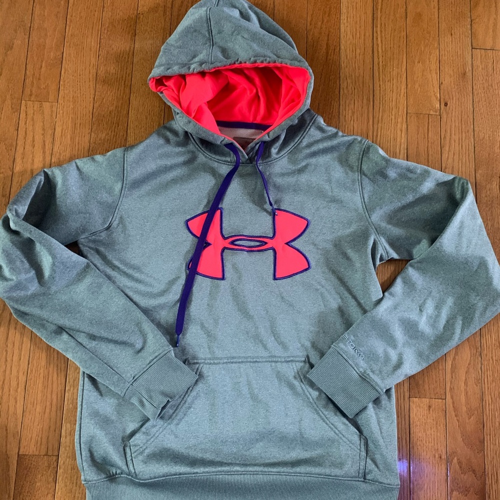 Women Under Armour Gray Hoodie Small